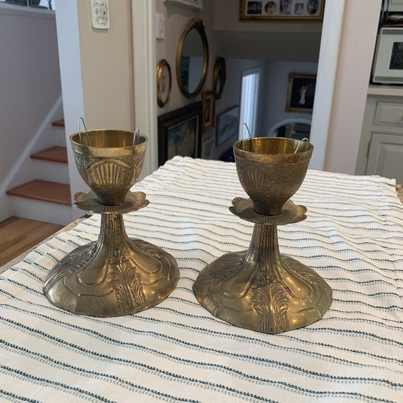 Other - Vintage Brass Candle Holders